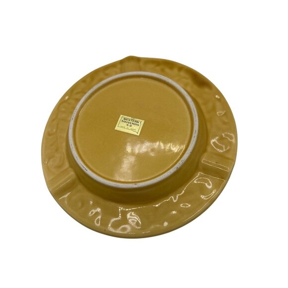 Vitg Mount Rushmore South Dakota Souvenir Ashtray Western Souvenir Japan Yellow - Picture 3 of 4